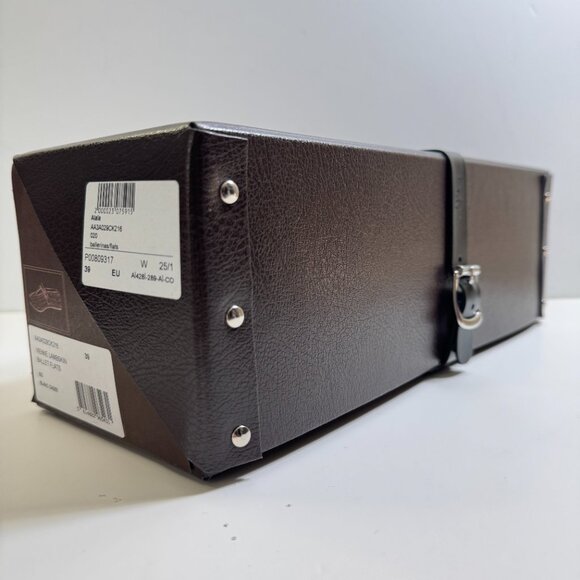 Alaia shoe box Storage Box Brown Belt Closure Black Buckle 13.5"x4.5"x5" - Picture 3 of 6